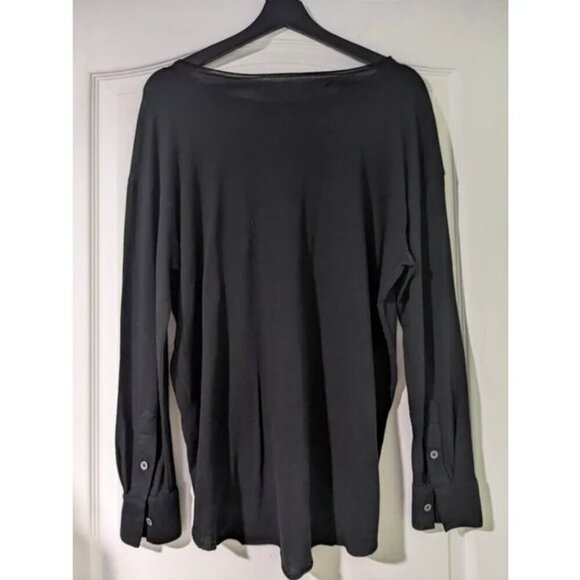 Raquel Allegra | Hi Lo Pullover In Black - Picture 2 of 12